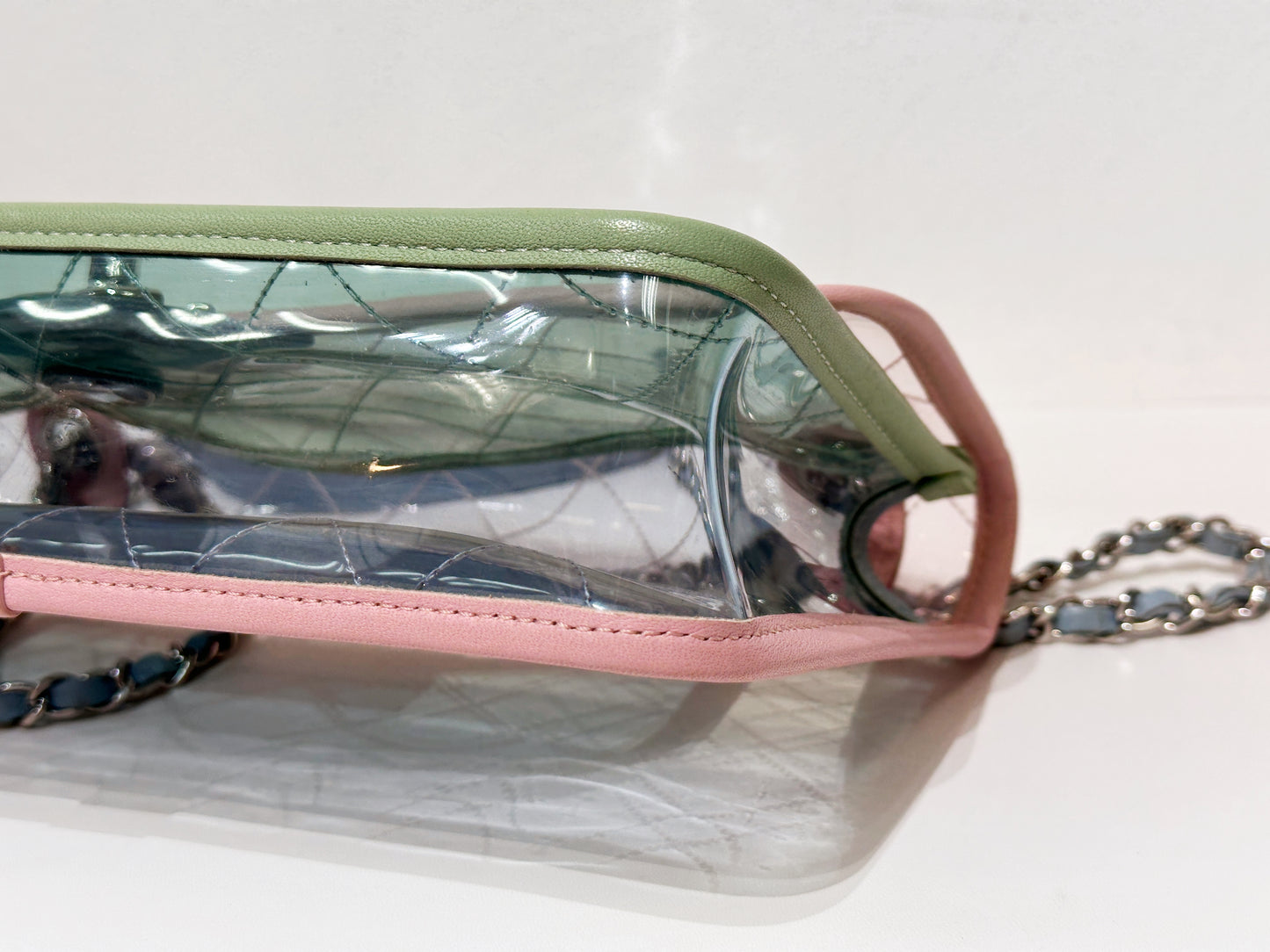 Chanel Coco Splash PVC Medium Flap Bag Pink/Green/Blue 25499 holo