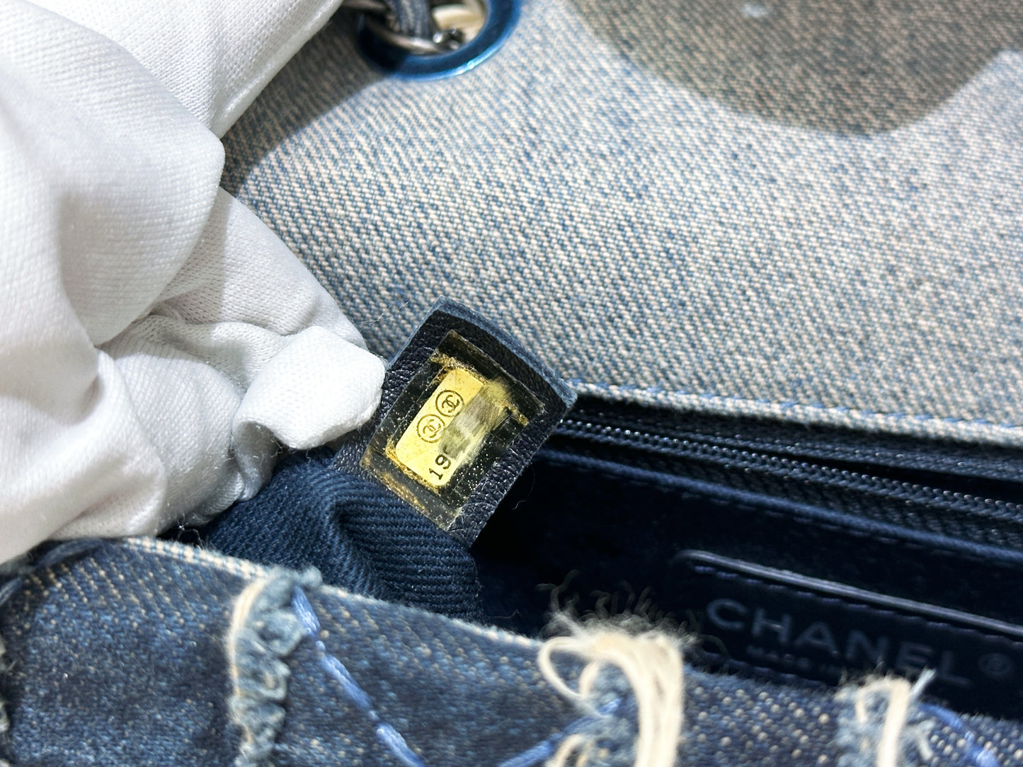 Chanel Blue Denim Paris Dallas Flap Bag Aged Silver Hardware, 2014