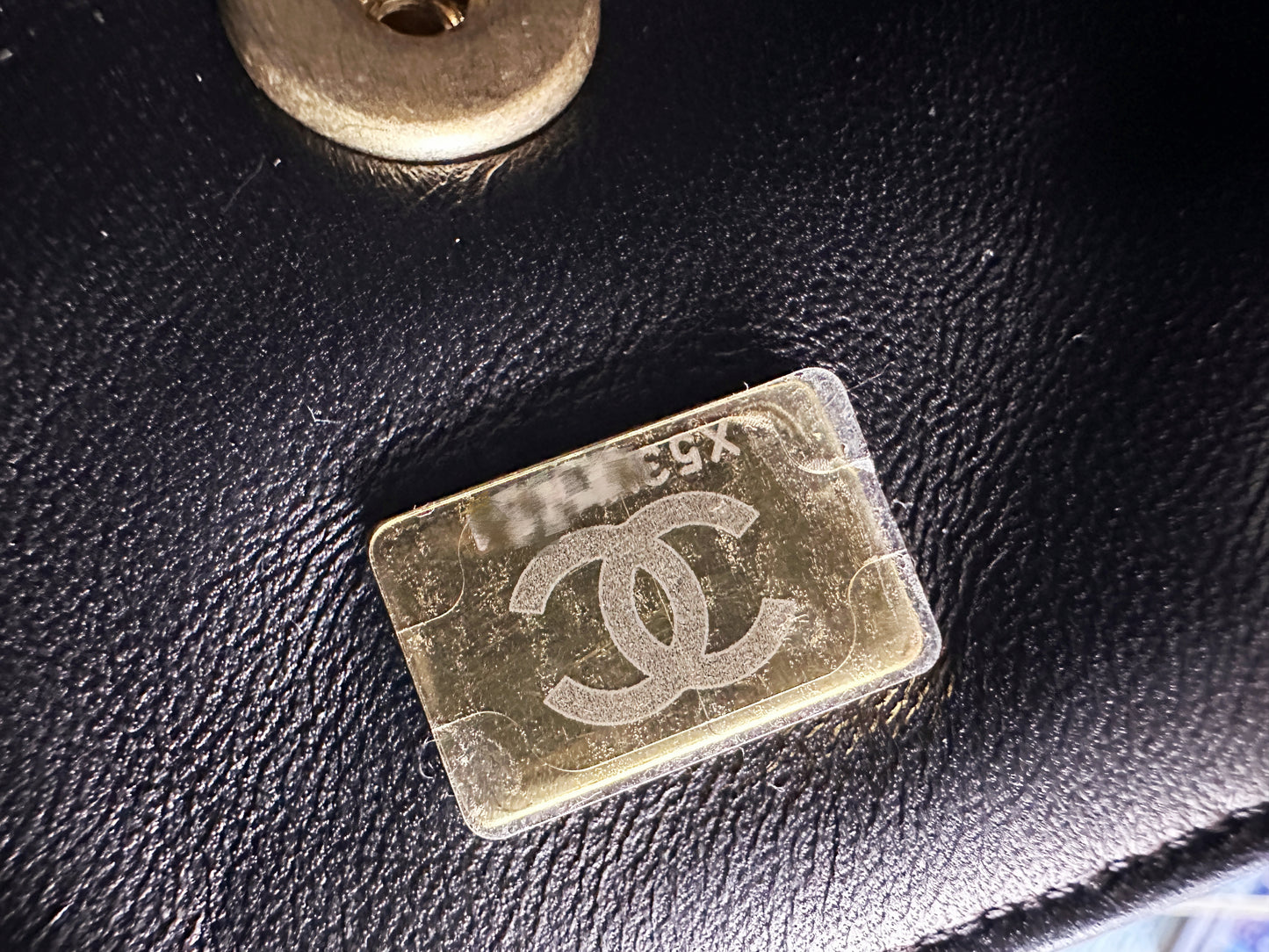 Chanel Mini Black Velvet Pearl Flap Bag X53U microchip