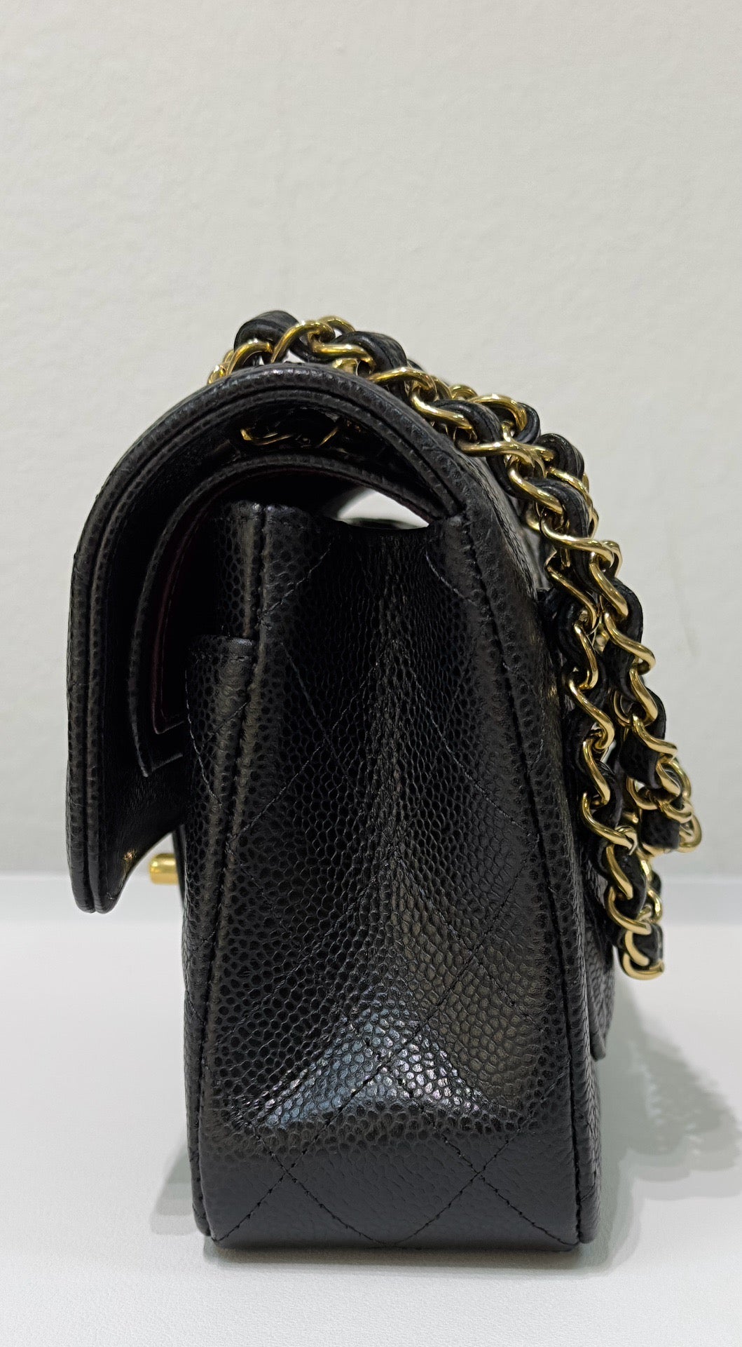 Chanel Small Classic Quilted Caviar Double Flap Bag Black 2022 year