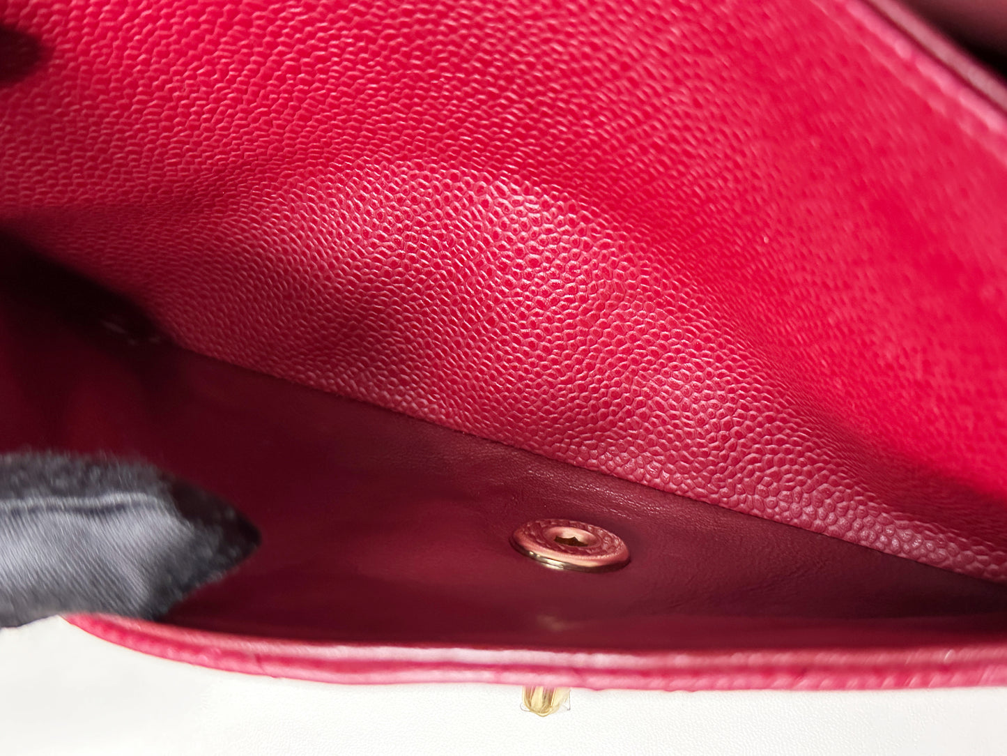 Chanel Caviar Classic Quilted Medium Double Flap Bordeaux Bag 1307 holo card
