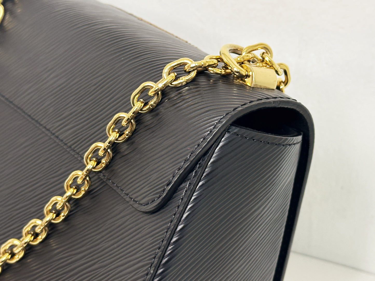 Louis Vuitton Black Epi Leather Sequin Owl MM Twist Bag
