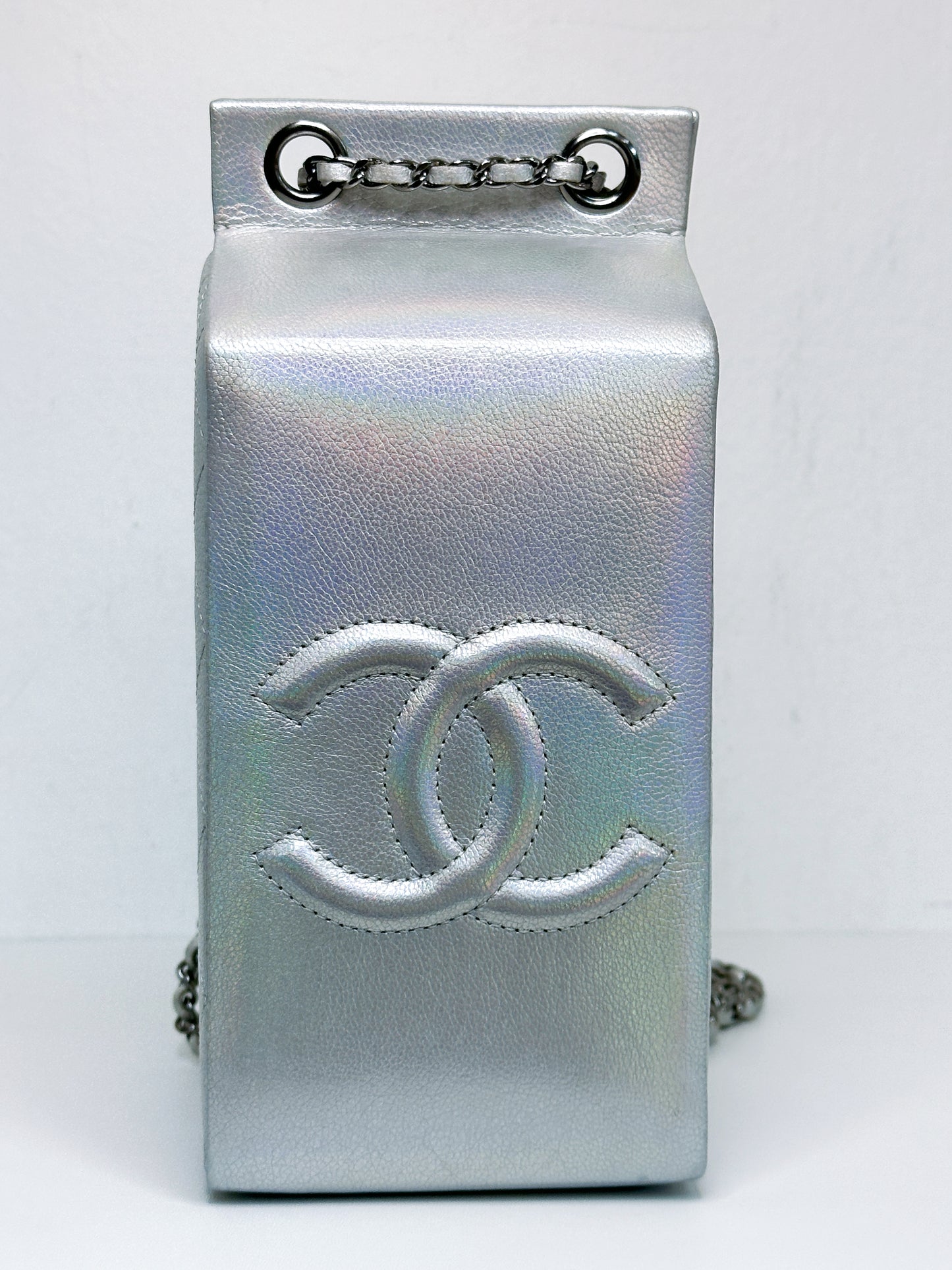 CHANEL RARE LIMITED EDITION LAIT DE COCO MILK CARTON BAG 2009 holo