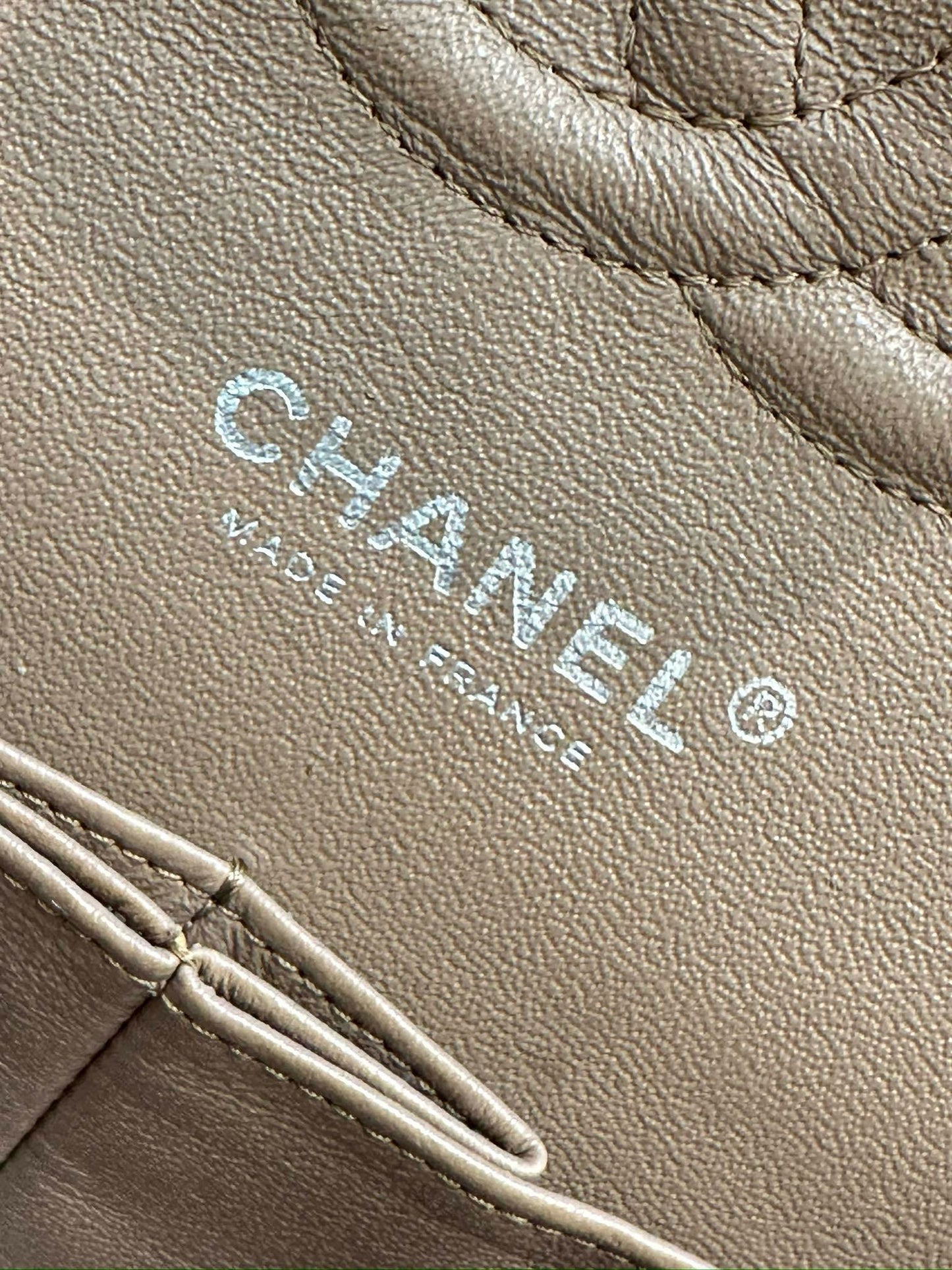 Chanel Medium Classic Caviar Double Flap Taupe SHW