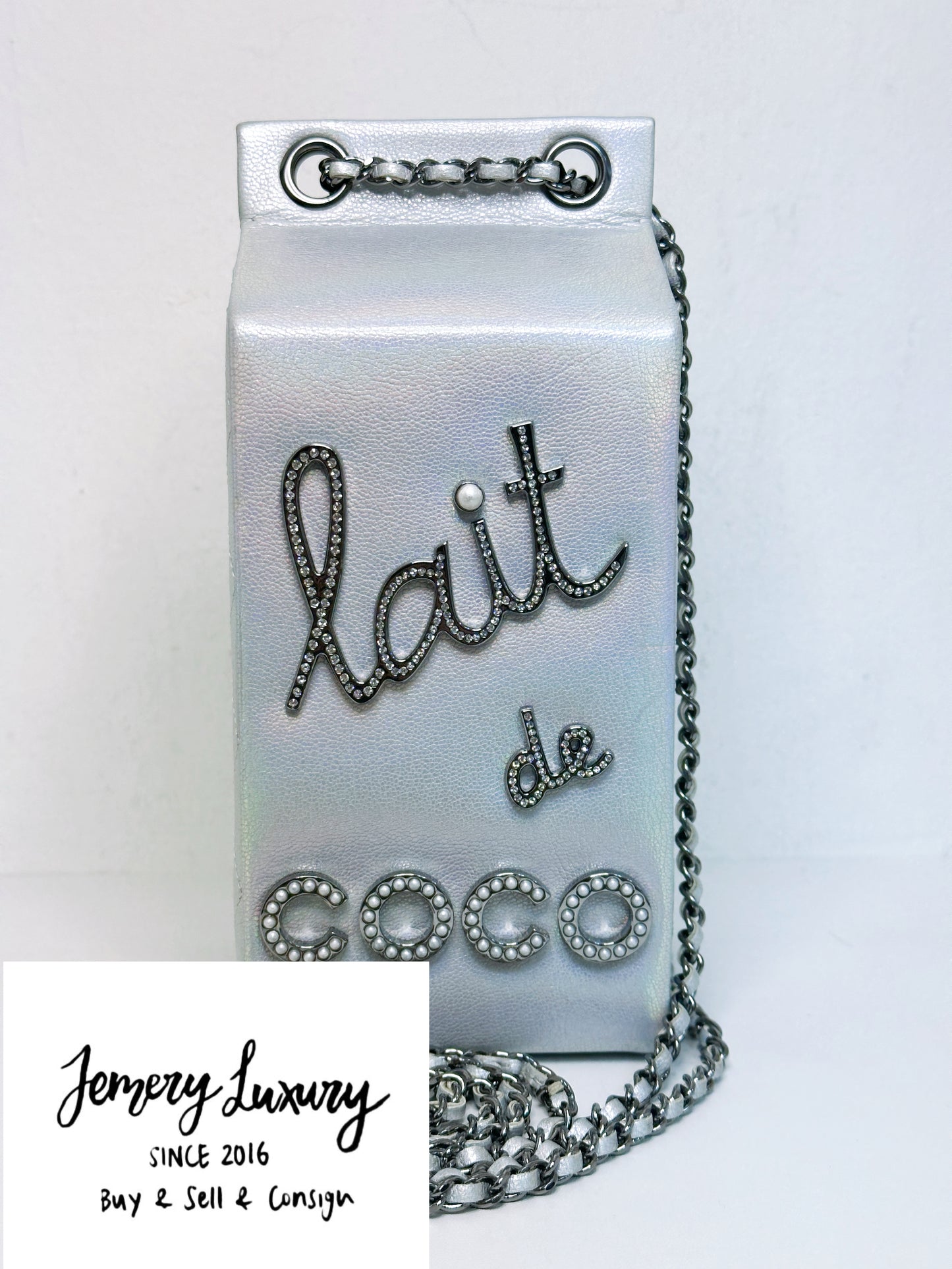 CHANEL RARE LIMITED EDITION LAIT DE COCO MILK CARTON BAG 2009 holo