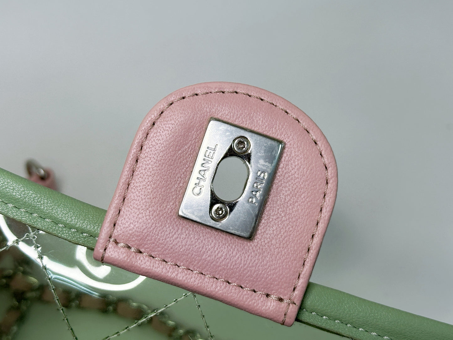 Chanel Coco Splash PVC Mini Flap Bag Green/Blue/Pink 25499 holo