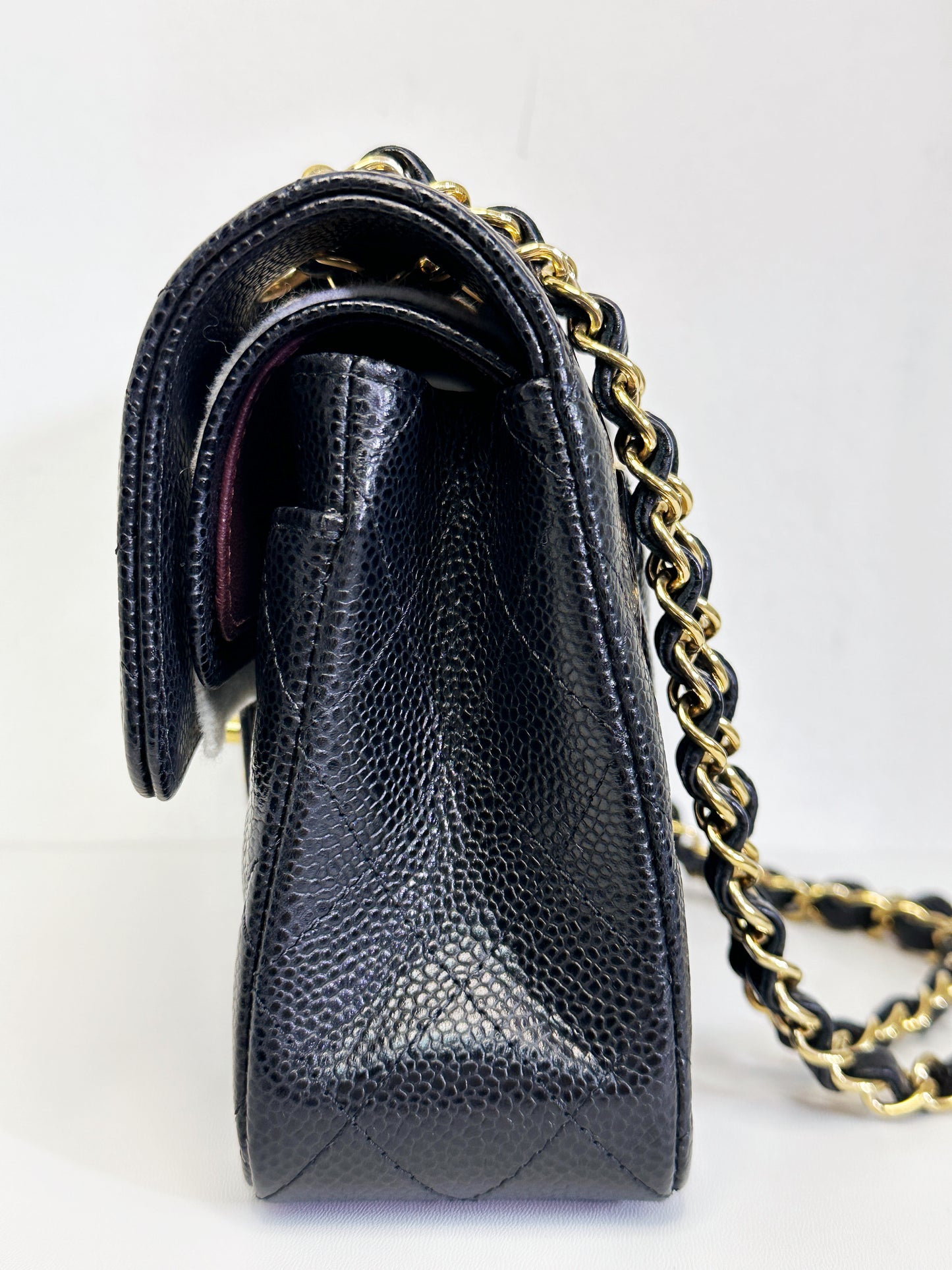 Chanel Small Classic Quilted Caviar Double Flap Bag Black TLLT Microchip