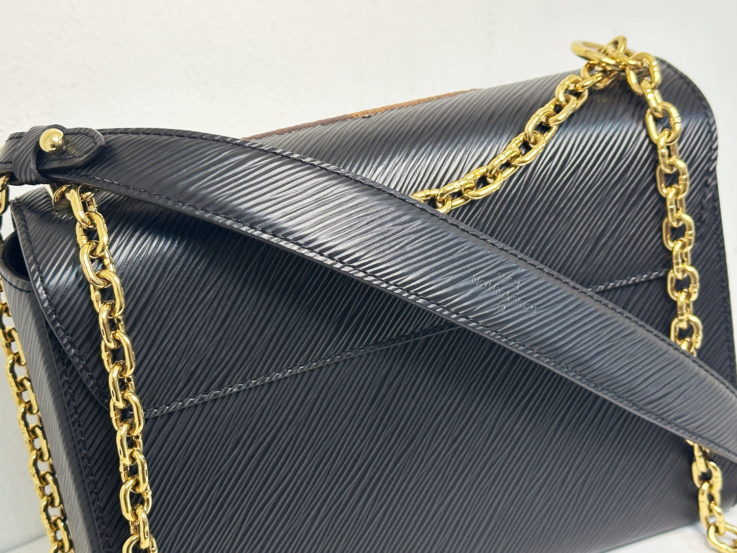 Louis Vuitton Black Epi Leather Sequin Owl MM Twist Bag