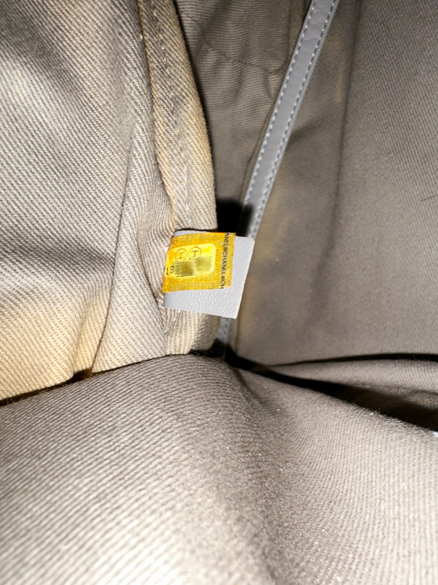 Chanel Graffiti Printed Canvas Medium Backpack Beige 1958 holo card