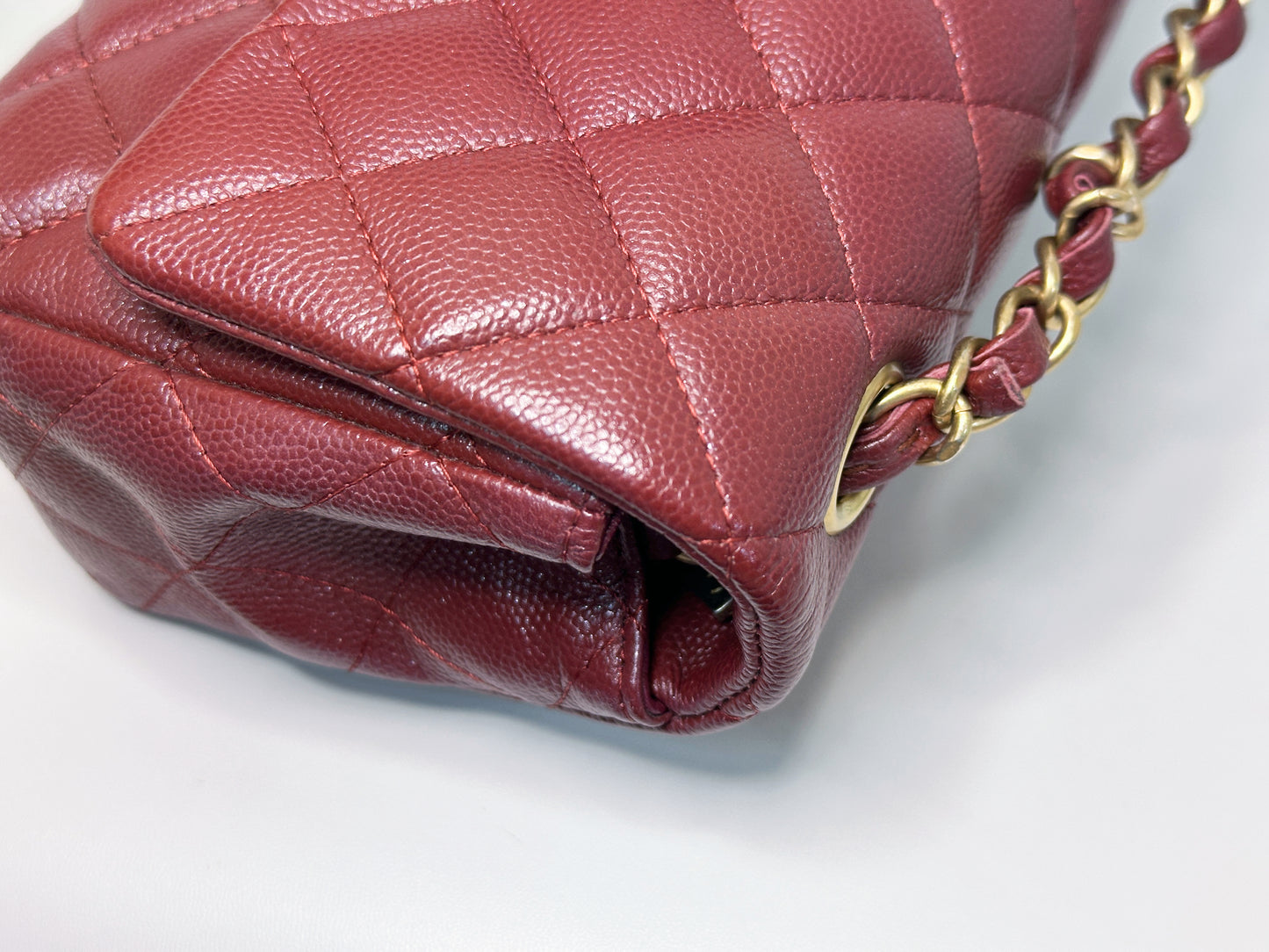 Chanel 18C Timeless Classic Mini Rectangular Flap Iridescent 2512 holo card