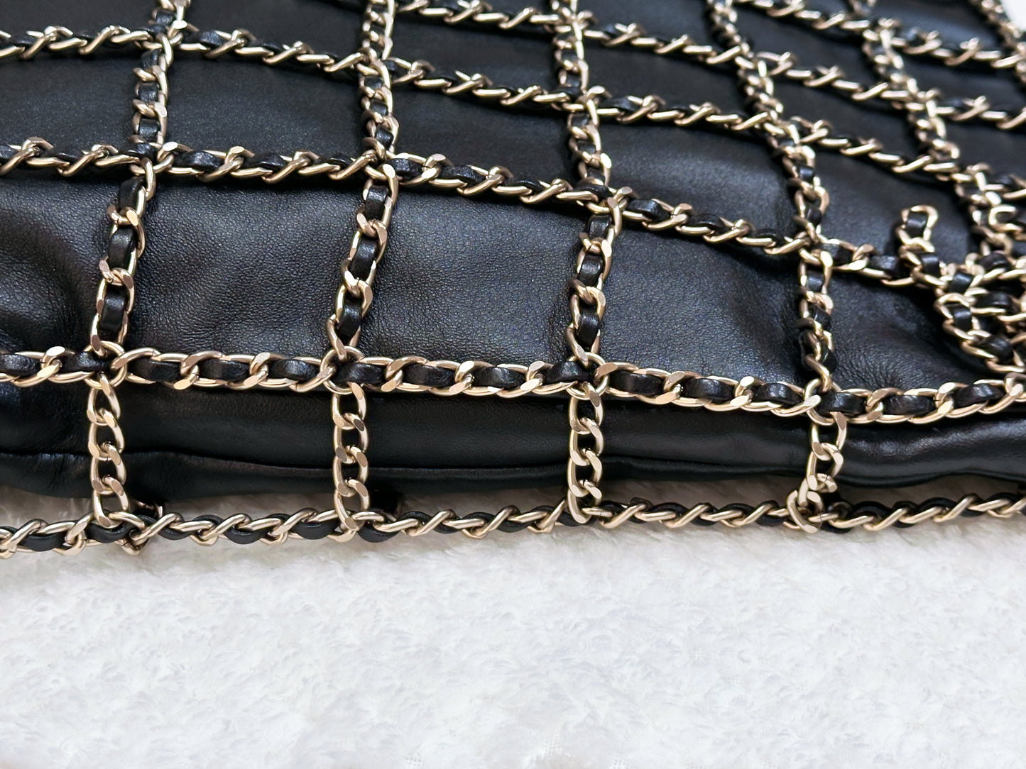 Chanel CC Lambskin Shopping Tote with Chain GHW 2875 holo card