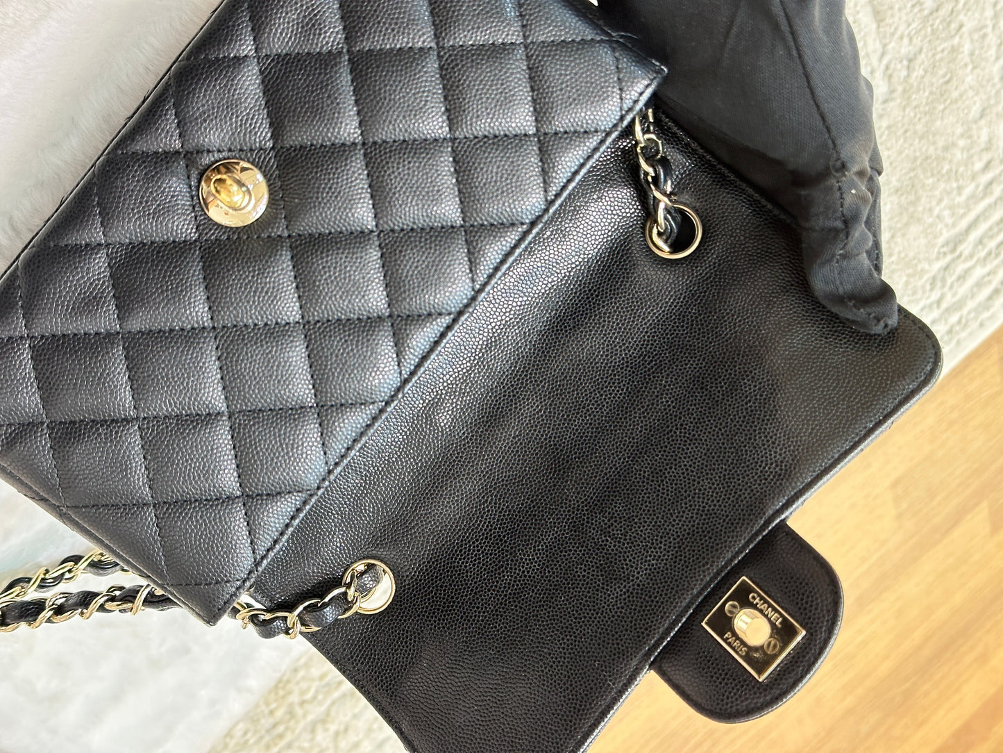 Chanel Mini Rectangular Classic Flap Black Bag GHW 17B