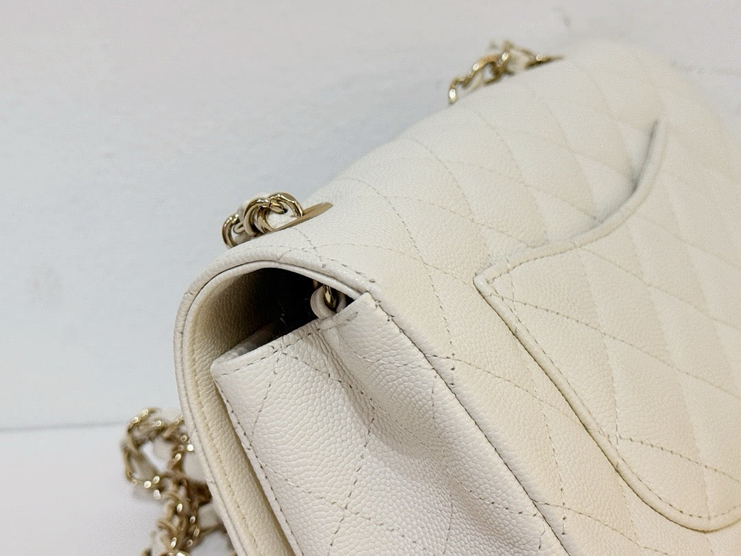 Chanel Mini Rectangle Caviar ivory 17C GHW 2339 holo