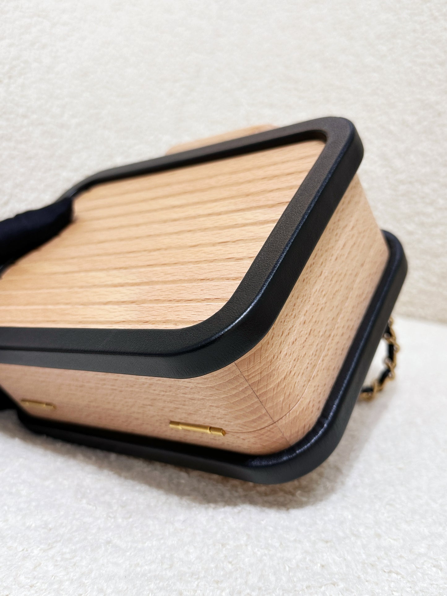 Chanel Beech Wood Lambskin CC Vanity Case Black PHOT microchip