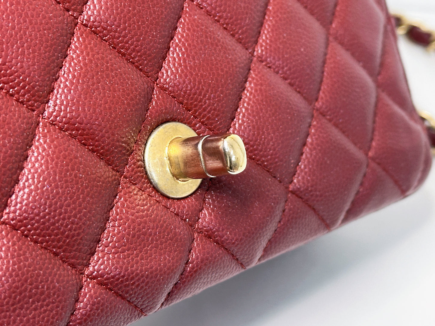 Chanel 18C Timeless Classic Mini Rectangular Flap Iridescent 2512 holo card