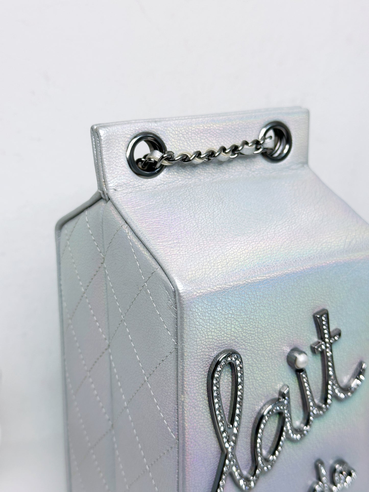 CHANEL RARE LIMITED EDITION LAIT DE COCO MILK CARTON BAG 2009 holo