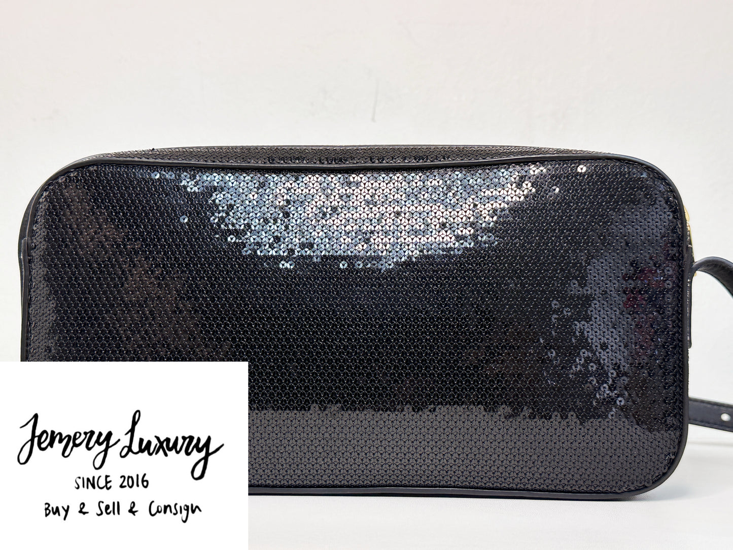 CELINE Camera shoulder bag leather Triomphe in sequins with Celine