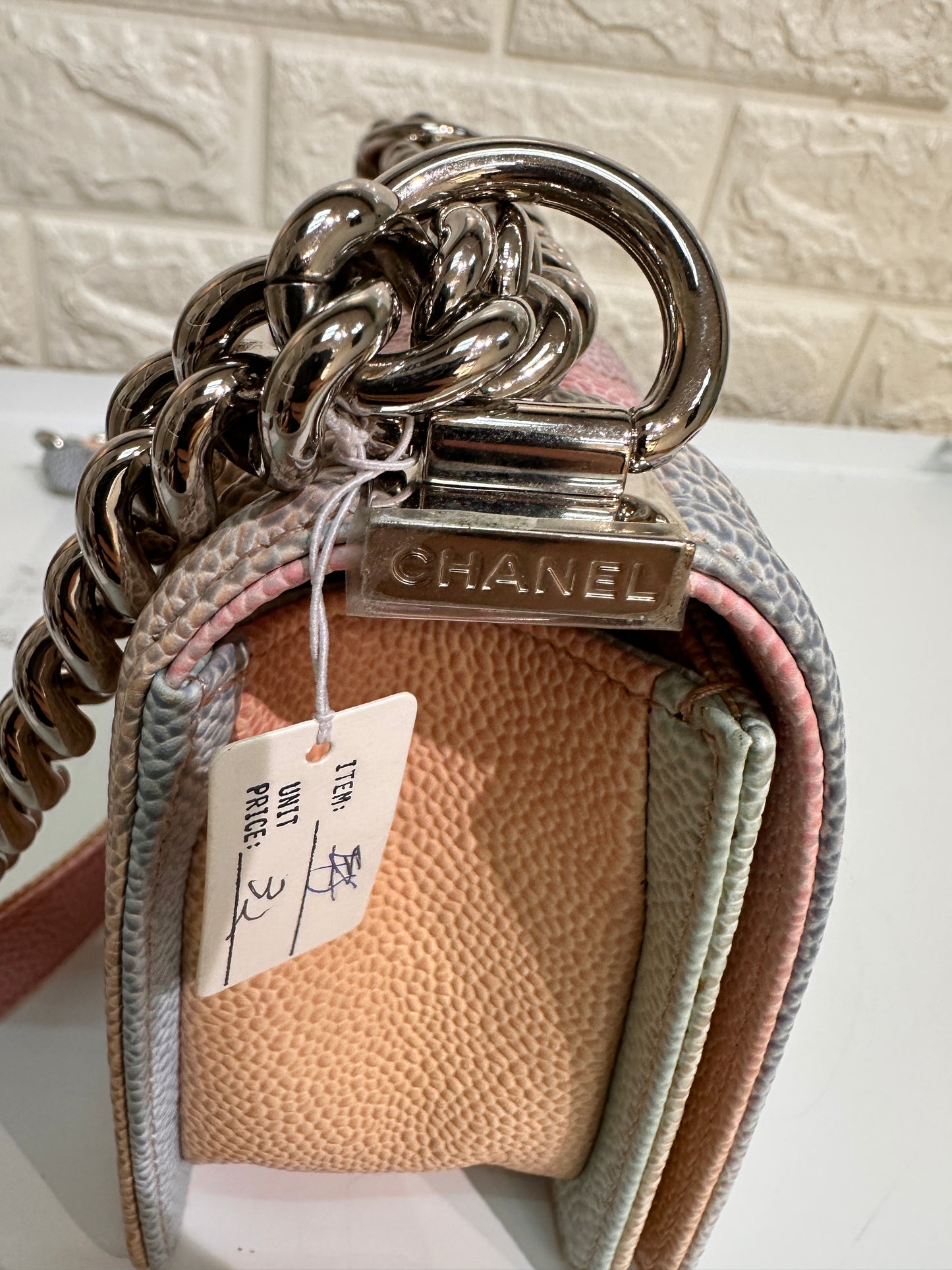 Chanel Rainbow Quilred Caviar LeBoy Bag Small