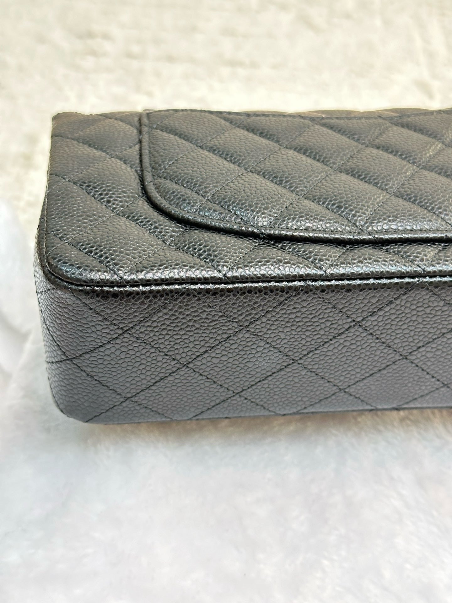 Chanel Small Classic Quilted Caviar Double Flap Bag Black 2022 year