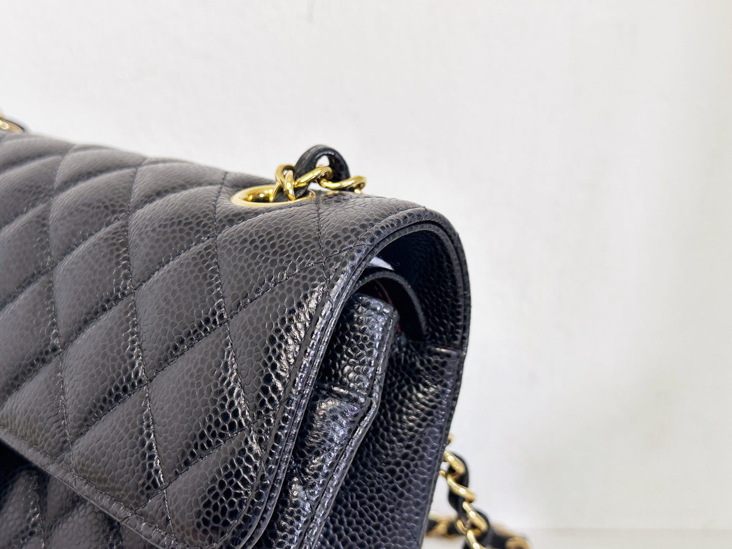 Chanel Small Classic Quilted Caviar Double Flap Bag Black TLLT Microchip