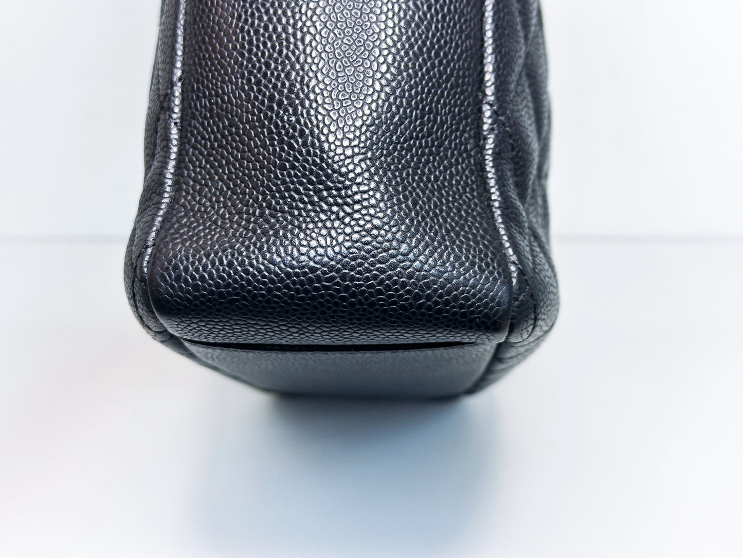 Chanel Caviar Quilted Petit Shopping Tote PST Black 1506 holo card