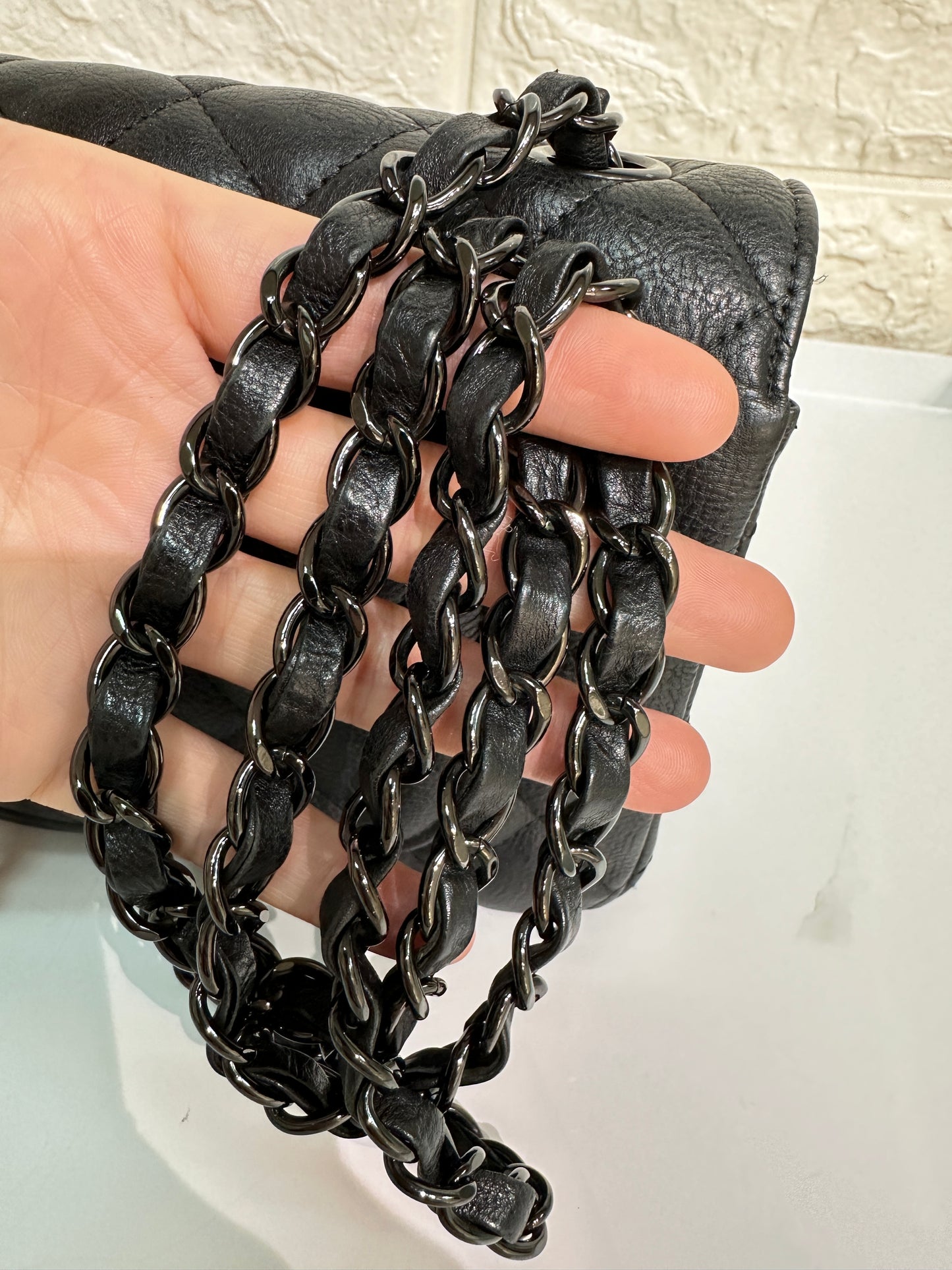Chanel Mini Rectangle Black Calfskin BHW