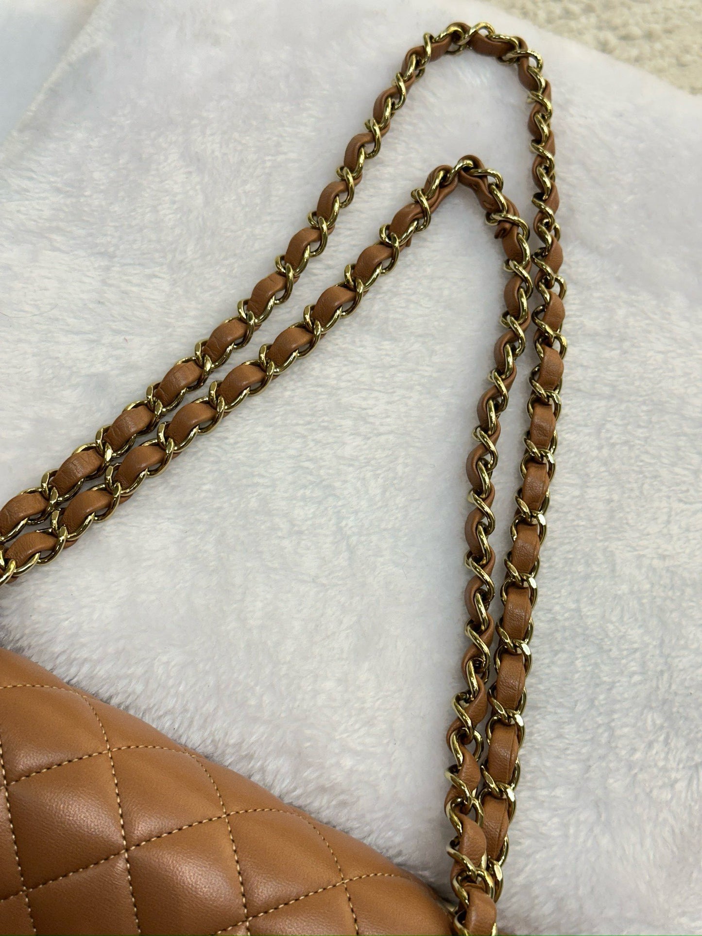 Chanel Small Lambskin Classic Double Flap Bag Dark Beige LGHW