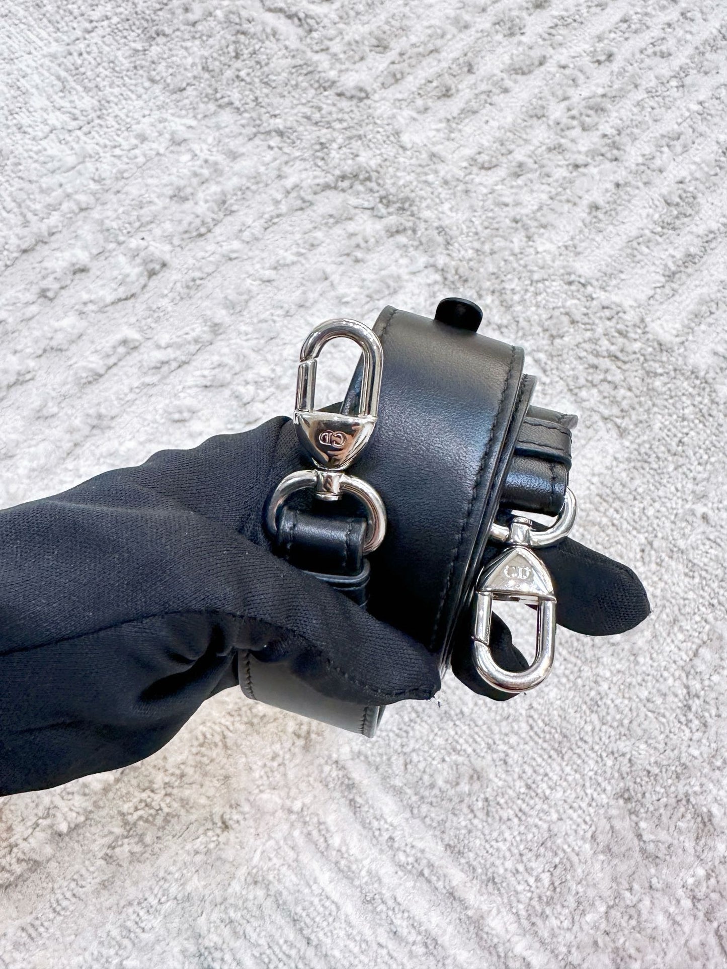 CHRISTIAN DIOR Lambskin Cannage Small My ABCDior Lady Dior Black SHW