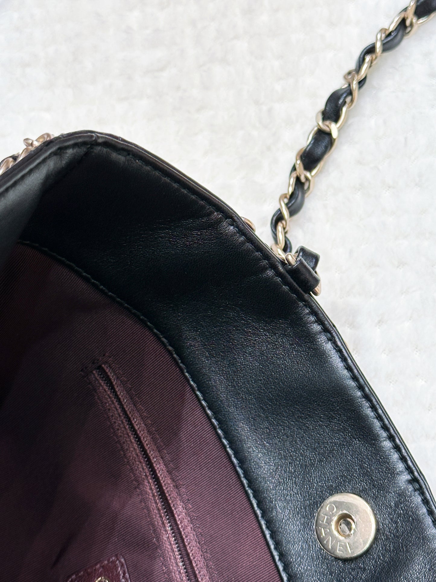 Chanel CC Lambskin Shopping Tote with Chain GHW 2875 holo card