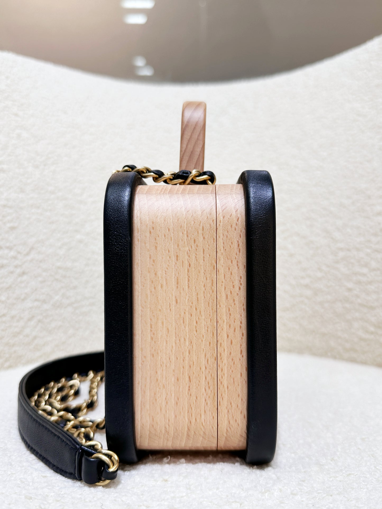 Chanel Beech Wood Lambskin CC Vanity Case Black PHOT microchip