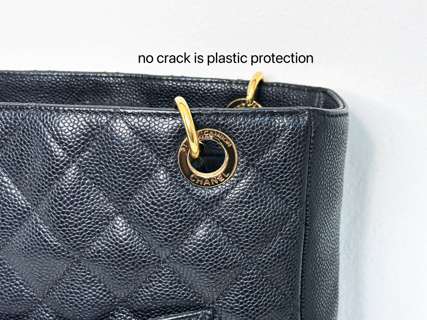 Chanel Caviar Quilted Petit Shopping Tote PST Black 1506 holo card
