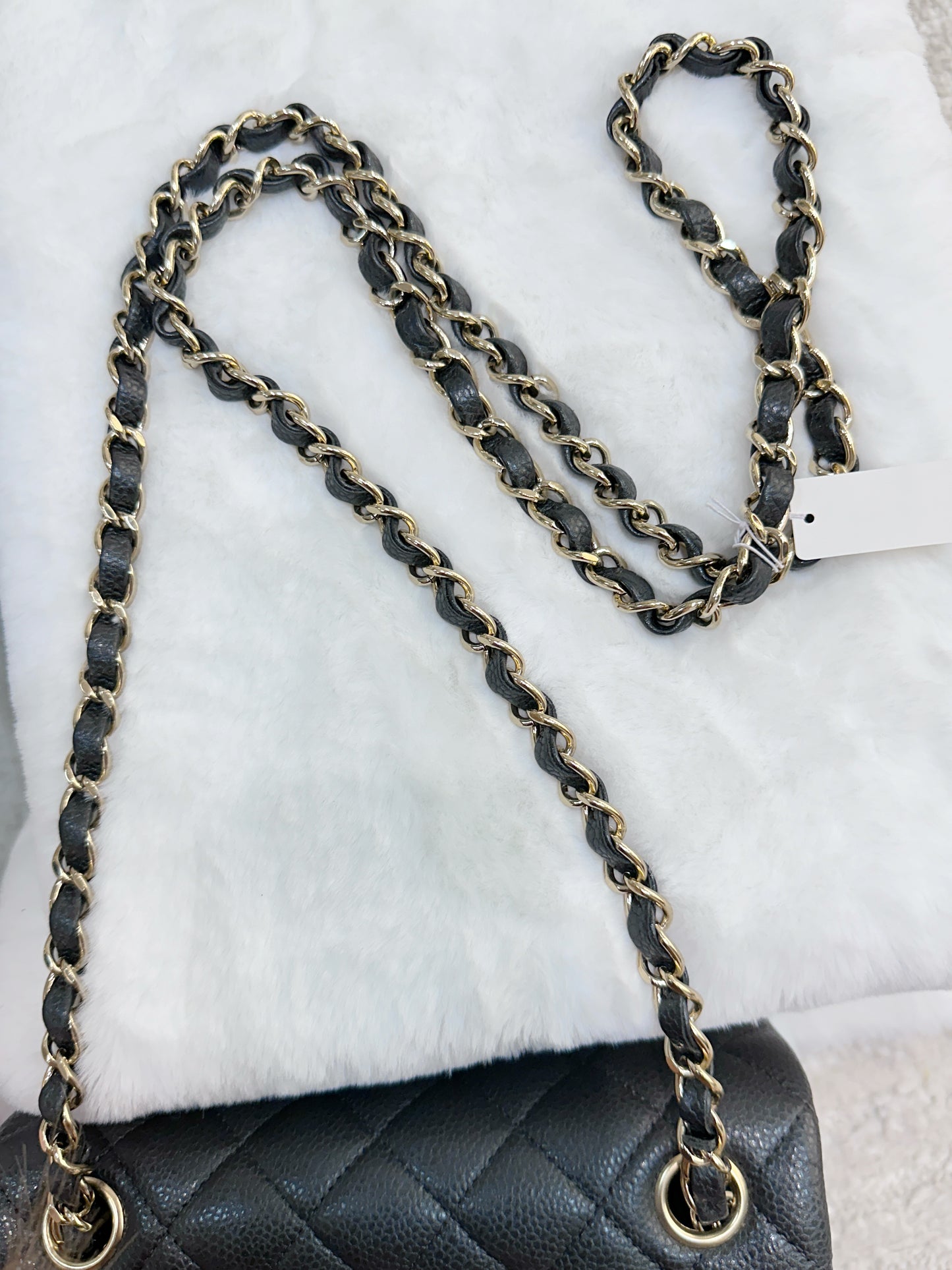 Chanel Classic Mini Rectangular 18S Dark Gray/Grey Quilted Caviar LGHW