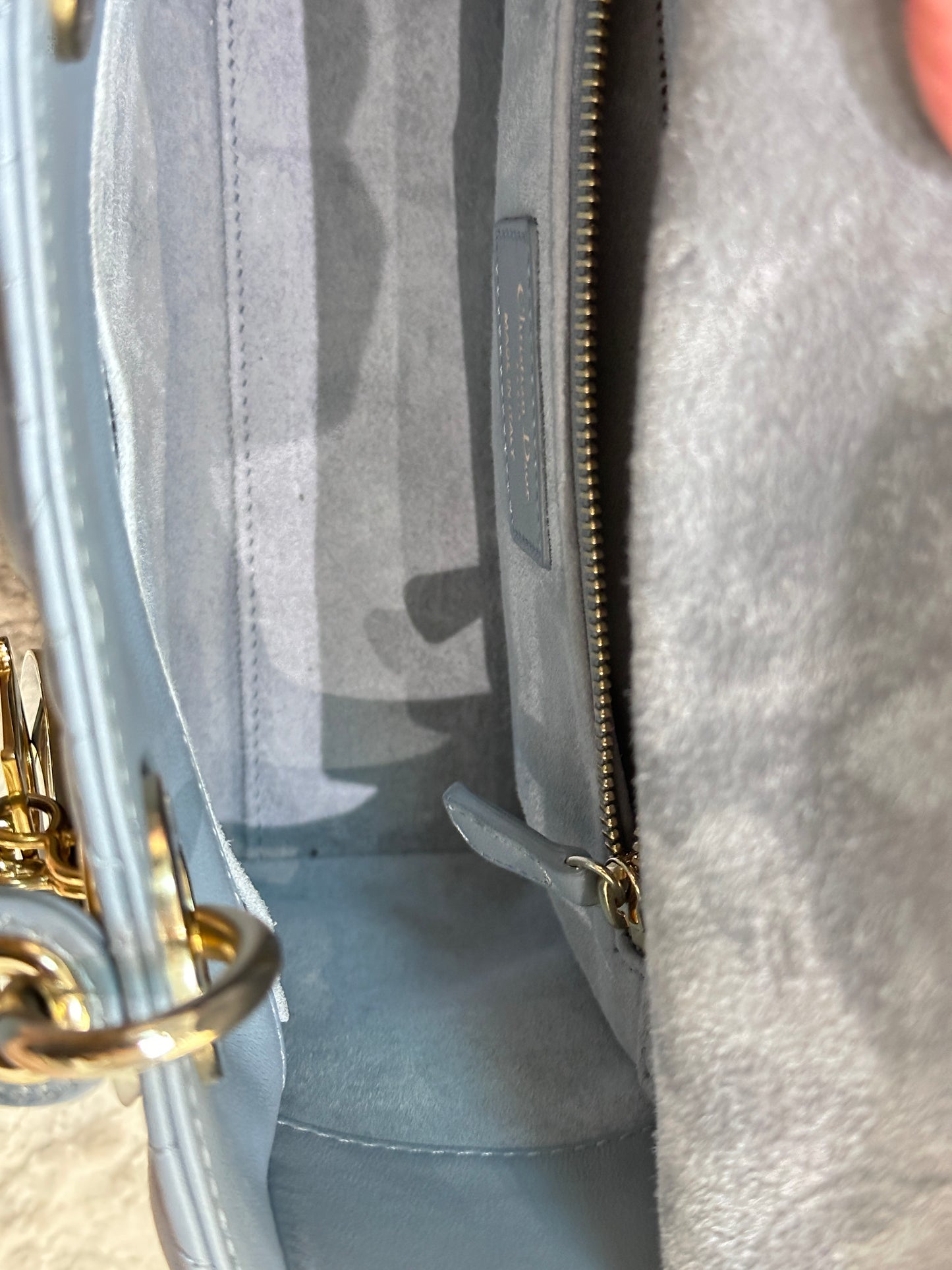 Small Lady Dior My ABC Dior Cannage Lambskin Sky Blue