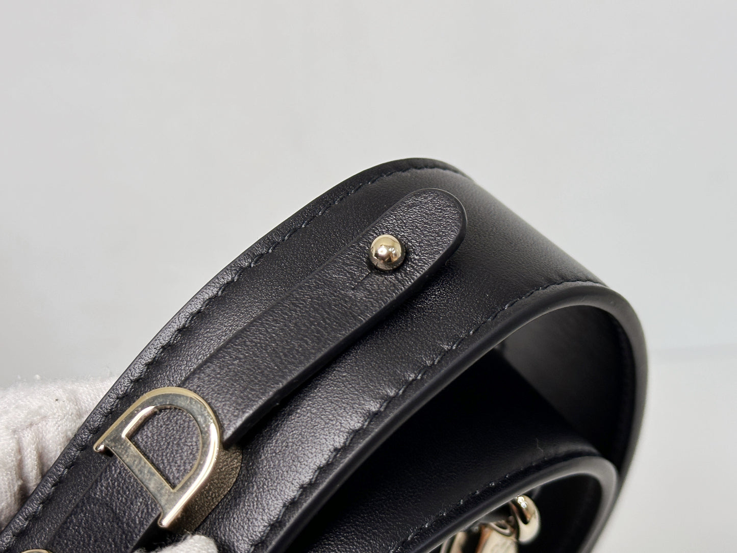 Christian Dior Small Cannage Lambskin My Lady Dior ABC Bag Black GHW