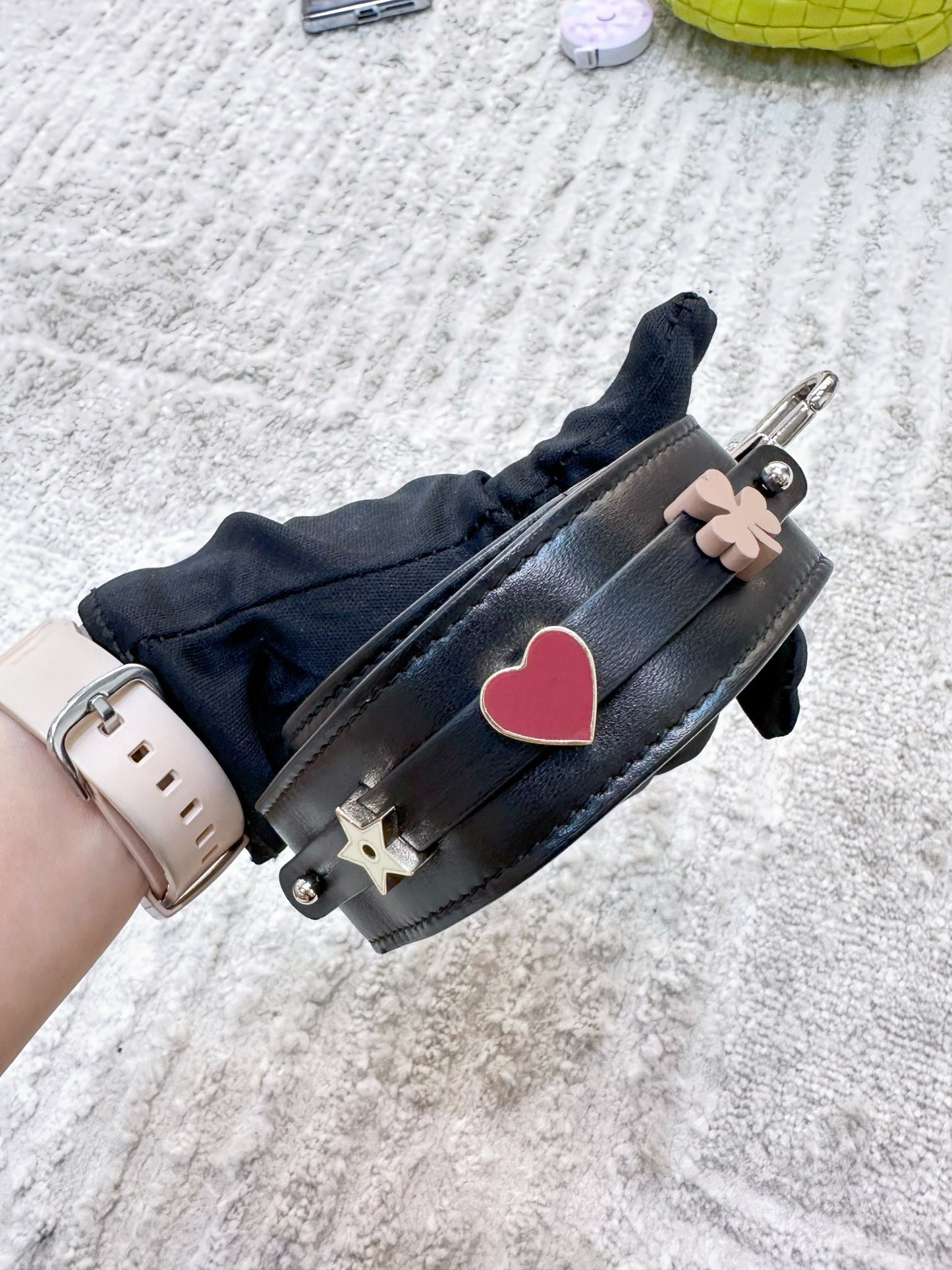 CHRISTIAN DIOR Lambskin Cannage Small My ABCDior Lady Dior Black SHW