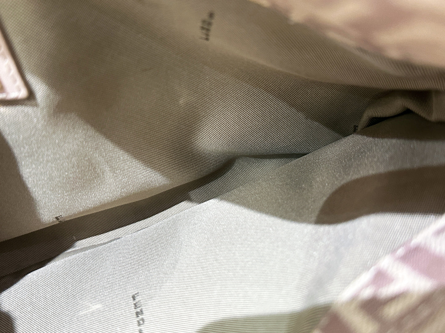 FENDI Zucchino Mamma Baguette Beige Shoulder Bag in Cipria