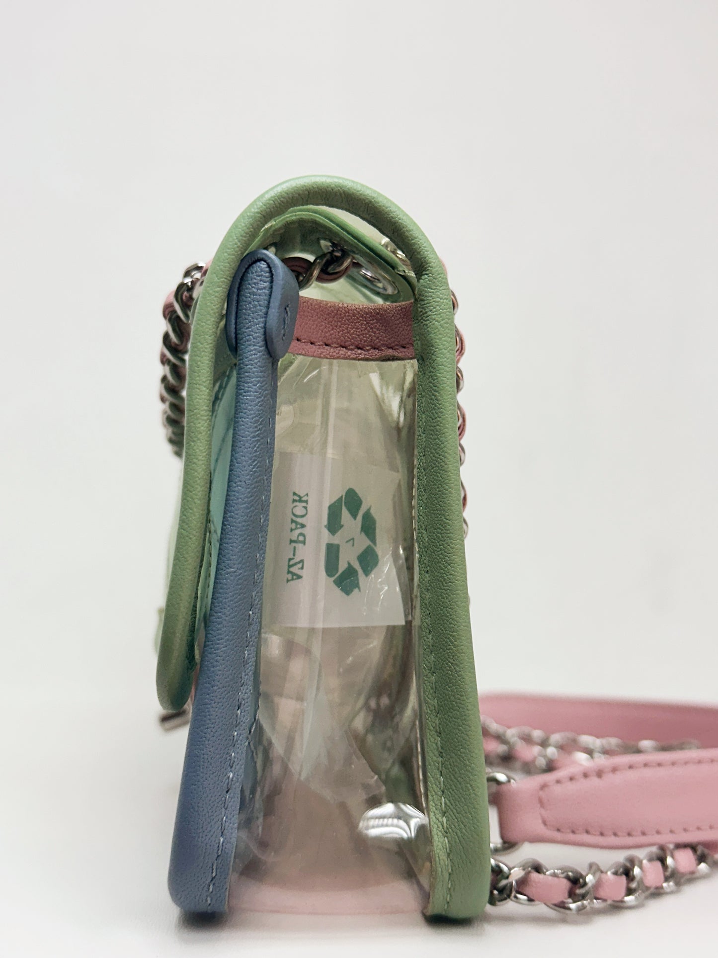 Chanel Coco Splash PVC Mini Flap Bag Green/Blue/Pink 2569 holo