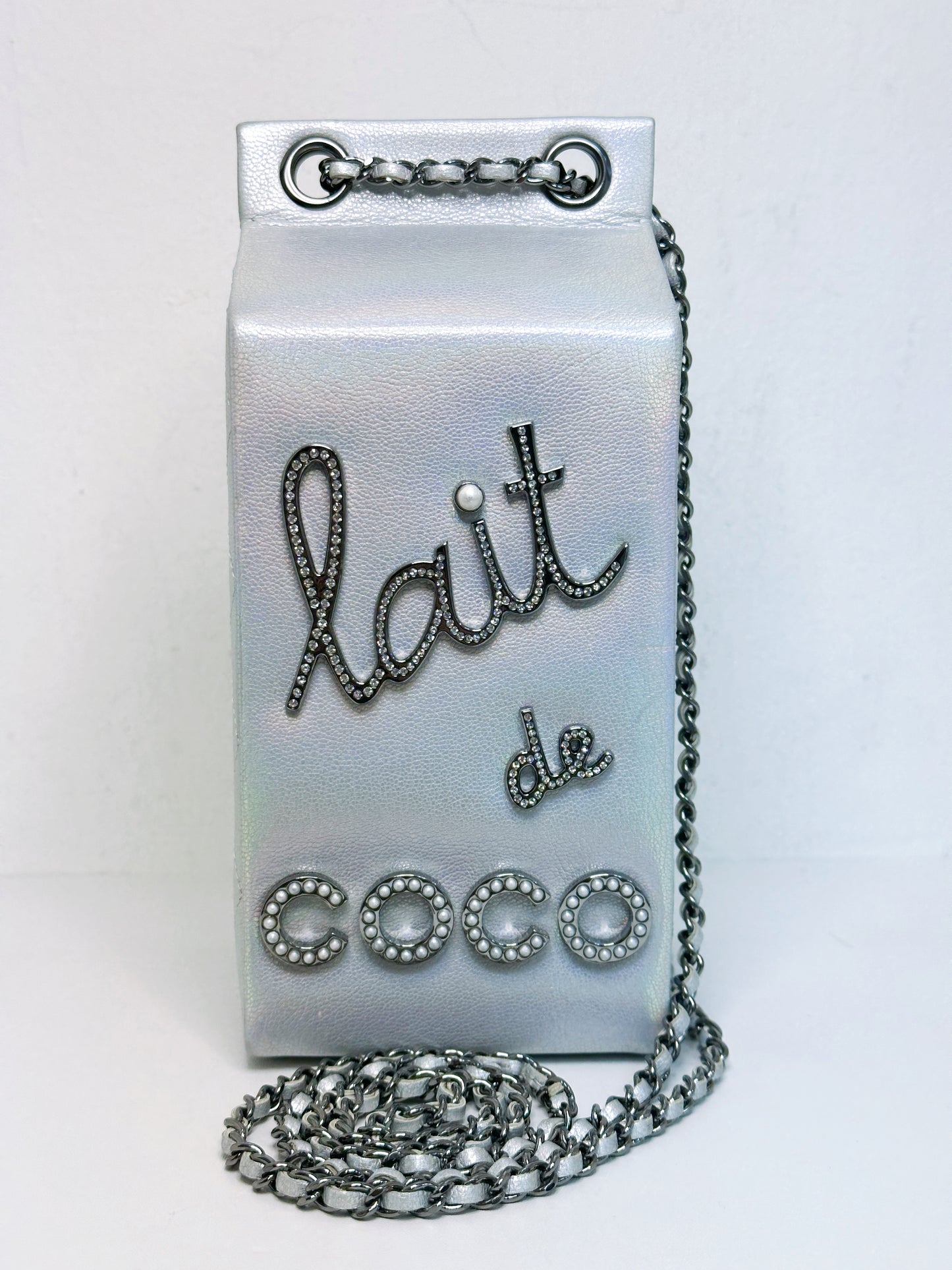 CHANEL RARE LIMITED EDITION LAIT DE COCO MILK CARTON BAG 2009 holo