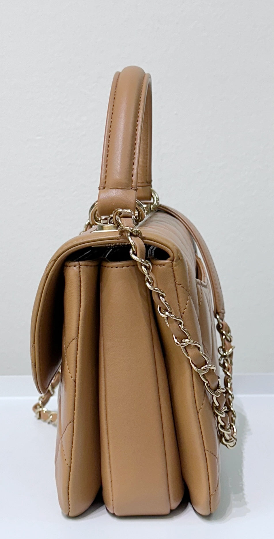 CHANEL Small Trendy CC Handle Flap Bag 19K Brown