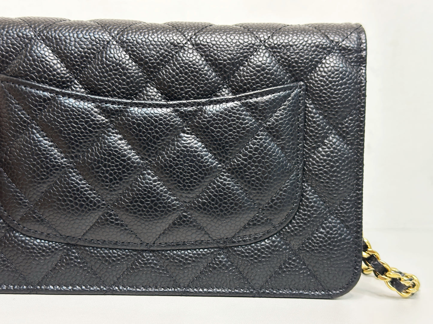Chanel Classic Wallet on Chain Caviar Black GHW TJ8P microchip