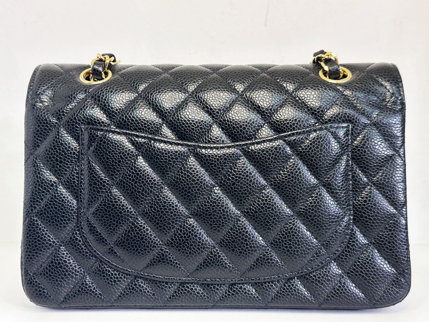 Chanel Small Classic Quilted Caviar Double Flap Bag Black TLLT Microchip