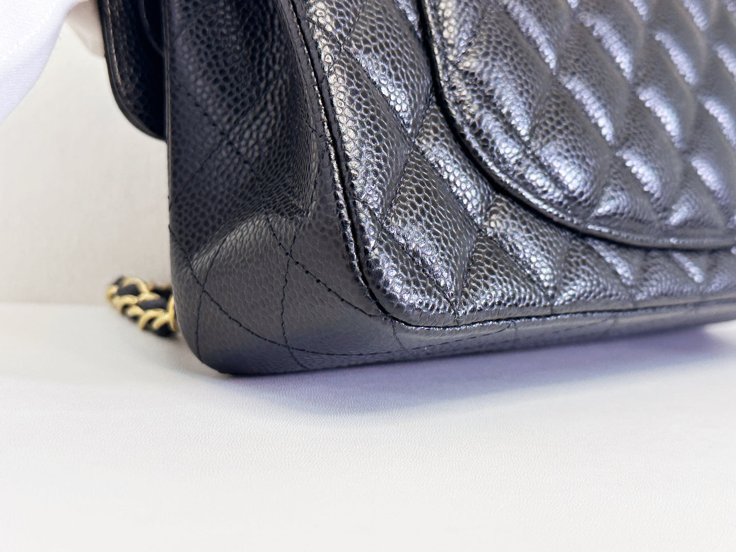 Chanel Small Classic Quilted Caviar Double Flap Bag Black TLLT Microchip