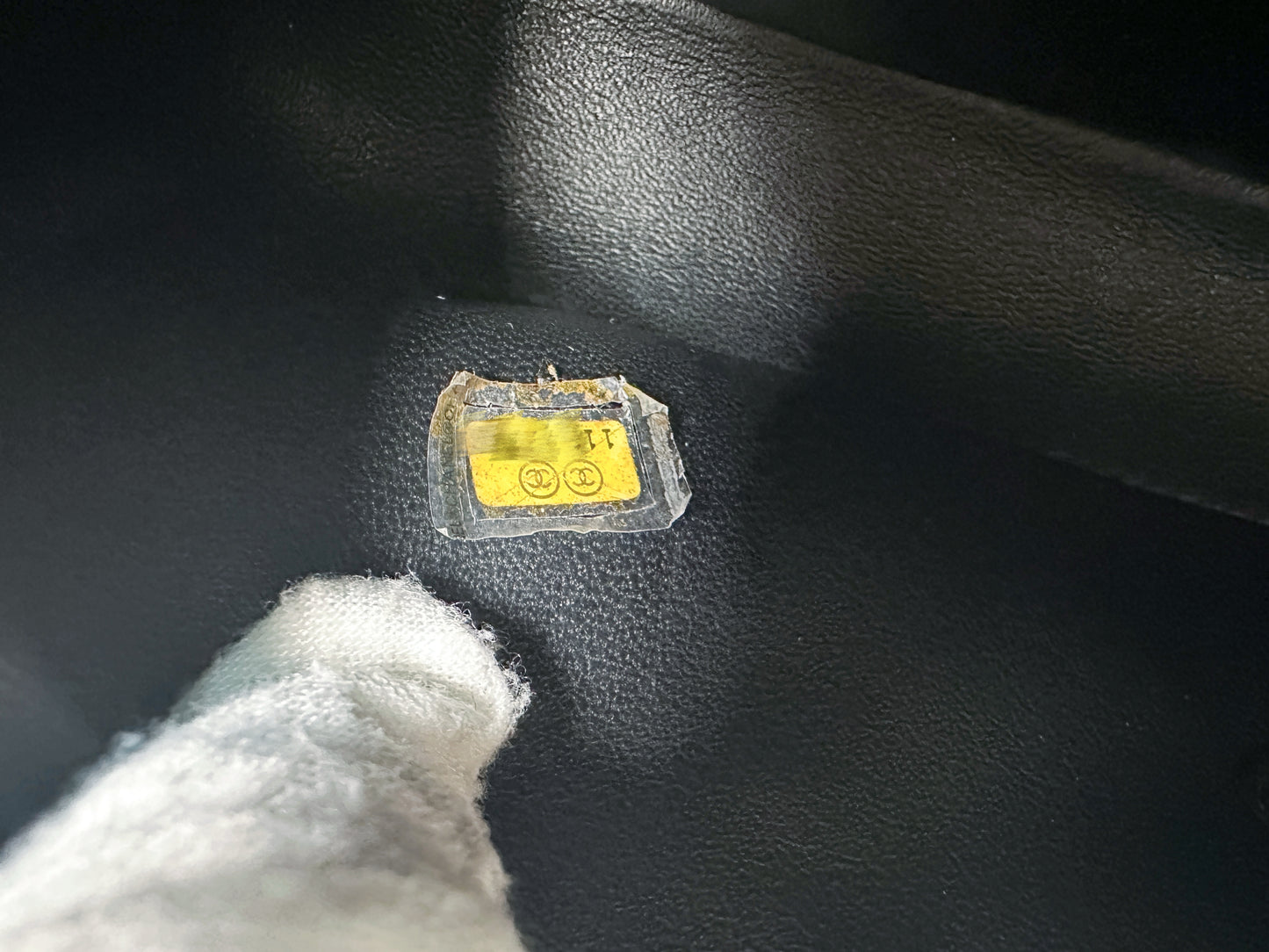 Chanel Caviar East West Flap Bag Black SHW 1131 holo card