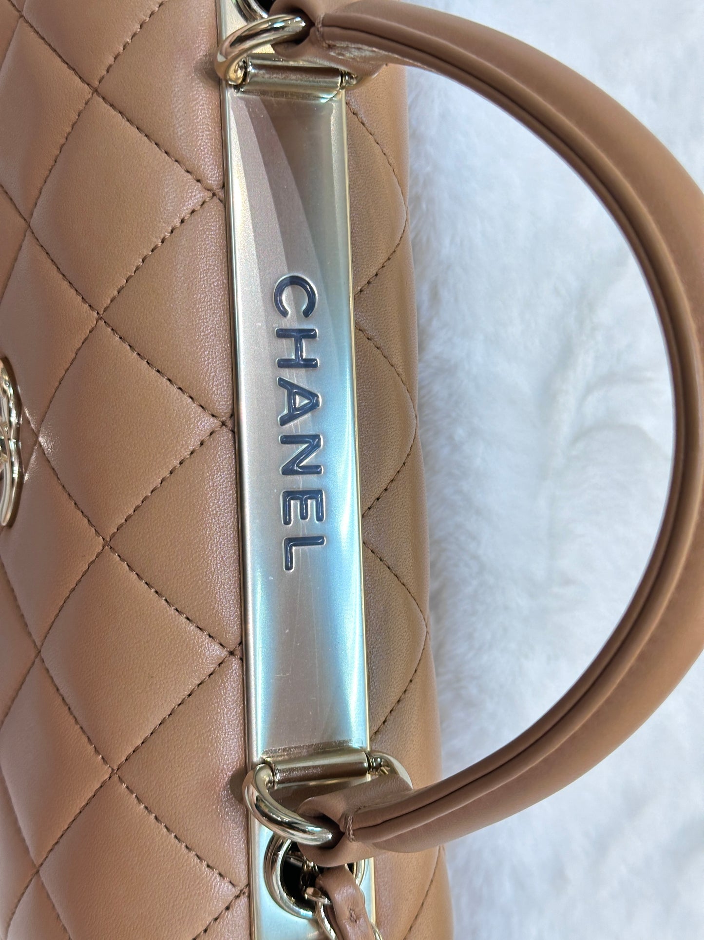 CHANEL Small Trendy CC Handle Flap Bag 19K Brown