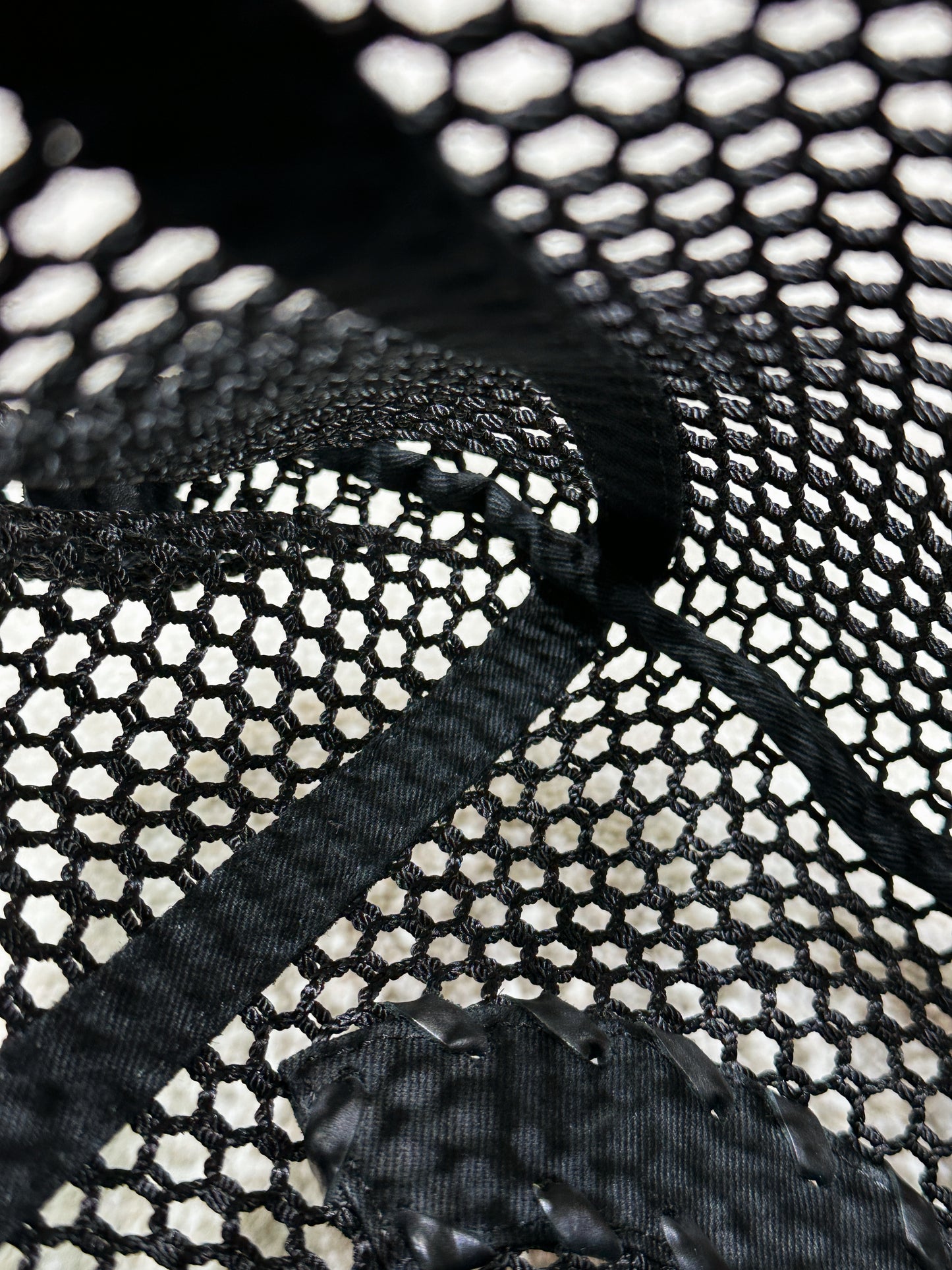 Chanel Limited Edition Resort Black Fringe Mesh Tote Bag 1426 holo