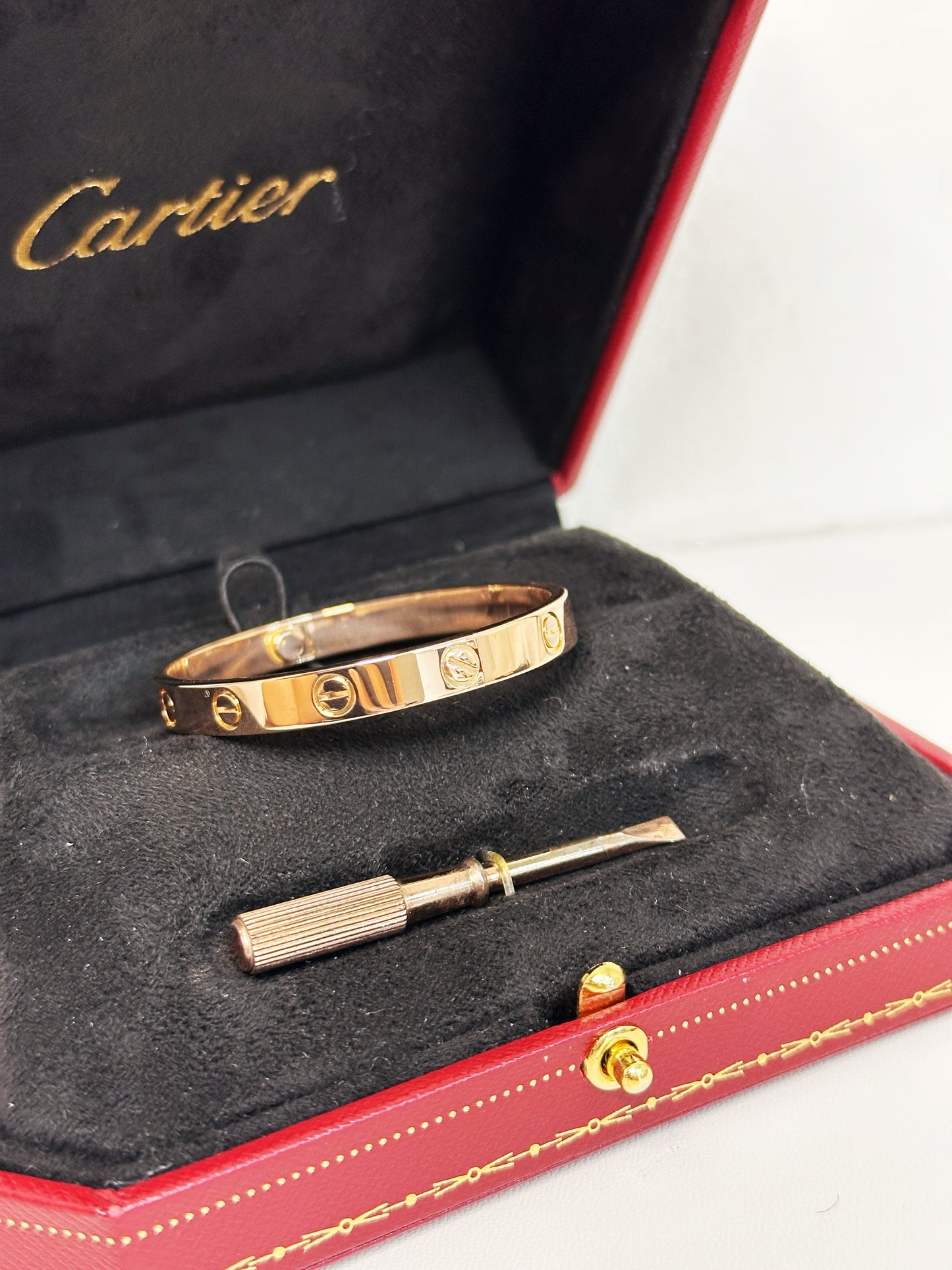 Cartier Love Bracelet Classic Model 18K Rose Gold CVU XXX