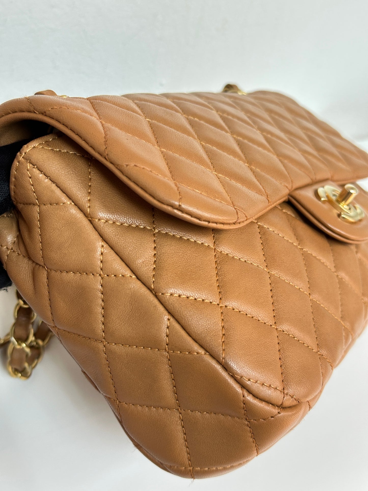 Chanel Lambskin Valentine Charms Small Flap Beige 1427 holo card
