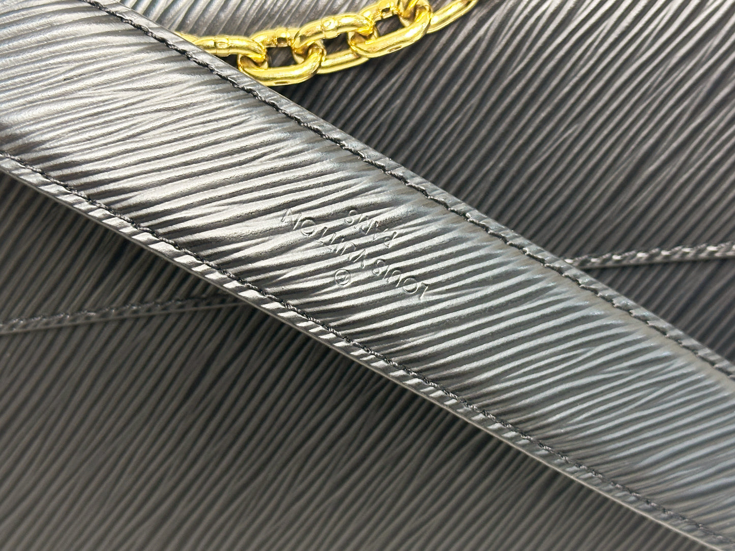 Louis Vuitton Black Epi Leather Sequin Owl MM Twist Bag