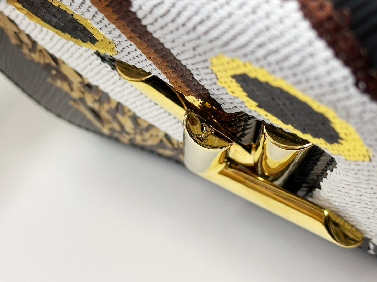 Louis Vuitton Black Epi Leather Sequin Owl MM Twist Bag