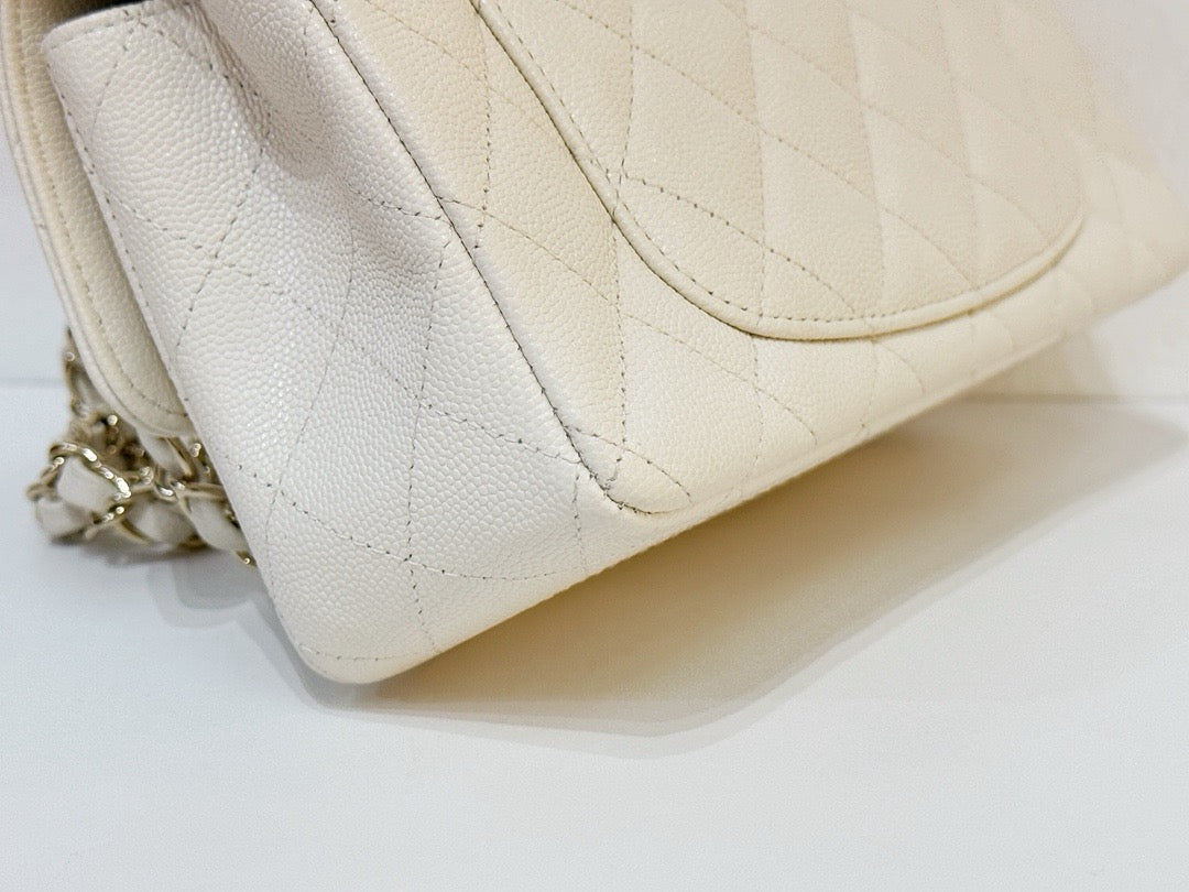 Chanel Mini Rectangle Caviar ivory 17C GHW 2339 holo